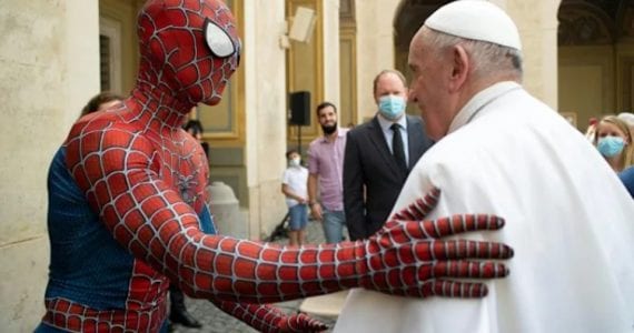Pope Francis Meets Spider-Man