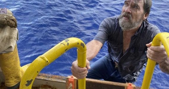 Missing Boater Rescued 86 Miles From Shore Clinging To Capsized Boat